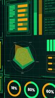 Futuristic HUD Display with Abstract Polygon and Graph Elements Vertical. video