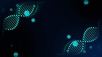 digitale dna e molecolare struttura astratto sfondo. video