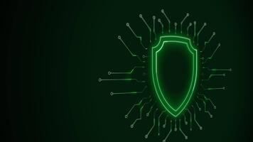 digital säkerhet skydda med rör på sig data rader på grön. video