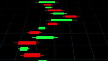 ljusstake Diagram med horisontell linje data täcka över. video