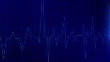 digital linje Graf som visar hjärtslag puls och data. video