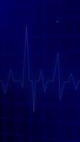 digital linje Graf som visar hjärtslag puls och data vertikal. video