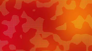 rosso arancia pendenza sfondo con raggiante maglia griglia forme formatura fluido astratto modelli ideale per globale celebrazione temi moderno digitale opera d'arte e vivace visivo design progetti video