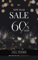 Simple New Year Sale Poster Template
