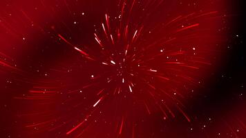 Red space with streaks of light and stars. Suitable for celestial backgrounds, futuristic designs, scifi concepts, and outer space themes. video