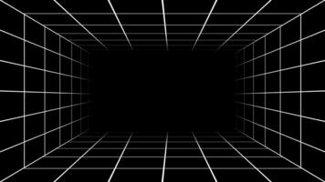 3d perspektiv rutnät tunnel slinga animering retro bakgrund video
