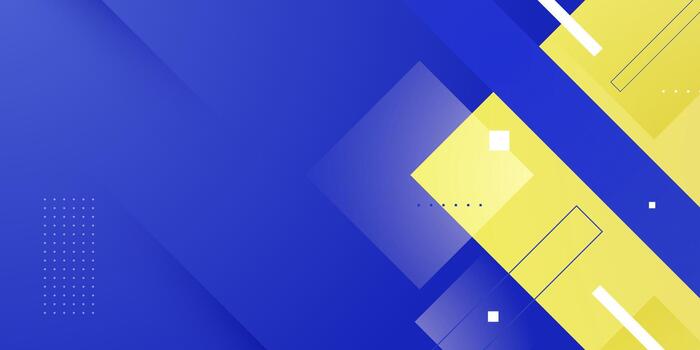 Abstract purple background with yellow square geometric shapes pattern concept element design. Simple elegant banner style. vector