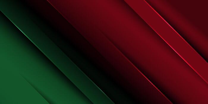 Abstract dark background with gradient green and red design. Simple shadow textured with lights pattern realistic concept style. vector