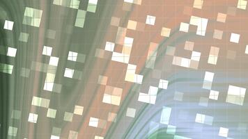 Abstracts Twirl Blink Square, Abstract animation with glowing squares moving across a swirling, colorful background, Stock royalty free . video