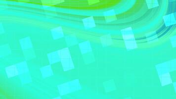 Abstracts Twirl Blink Square, Abstract turquoise background with flowing lines and dynamic geometric shapes animation, Stock royalty. video