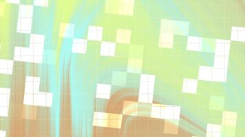 Abstracts Twirl Blink Square, Abstract flowing background with white squares and grid creating a modern digital design, Stock royalty free . video