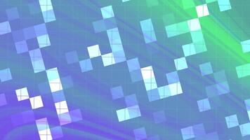abstracts snurra blinka fyrkant, abstrakt digital animering av rör på sig kvadrater med Färg gradienter och geometrisk design, stock kungligheter. video