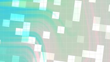 abstracts snurra blinka fyrkant, abstrakt geometrisk bakgrund animering med ljus färger och rör på sig vit fyrkant former, stock kungligheter. video