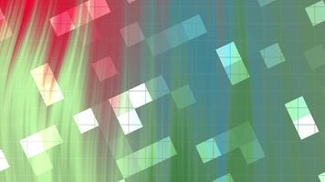 resumos rodopio piscar quadrado, abstrato colorida fundo com fluindo linhas e geométrico formas dentro movimento projeto, estoque realeza. video