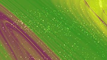resúmenes giro partículas, dinámica verde resumen antecedentes con espumoso partículas y fluido líneas, sin costura bucle, realeza gratis existencias. video
