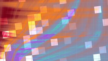 Abstracts Twirl Blink Square, Abstract motion graphics with colorful squares and fluid lines create a dynamic background, Stock royalty. video