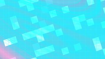 Abstracts Twirl Blink Square, Abstract dynamic geometric pattern background in shades of cyan blue with grid overlay, Stock royalty free . video