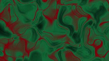abstracts plastica, astratto animato sfondo con fluido verde e rosso colori fluente senza soluzione di continuità nel un' ciclo continuo, azione reali gratuito . video