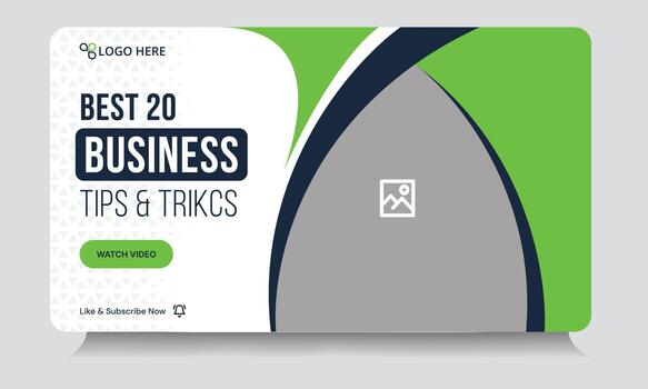 Editable business methods tips and tricks cover banner design, daily business techniques thumbnail banner design, fully customizable eps 10 file format vector