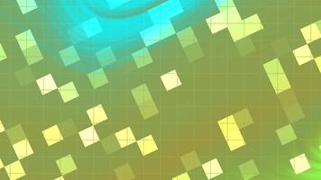 resumos rodopio piscar quadrado, abstrato animado fundo com geométrico formas e vibrante cor gradientes dentro movimento, estoque realeza livre . video