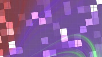 abstracts snurra blinka fyrkant, abstrakt modern animering med kvadrater och färgrik dynamisk former rör på sig på en rutnät, royalty fri stock. video