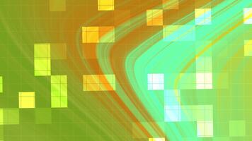 resumos rodopio piscar quadrado, abstrato fluindo fundo com rede e mosaico quadrado elementos, dinâmico movimento laço, realeza livre estoque. video