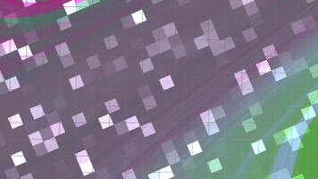 abstracts volteggiare batter quadrato, astratto digitale animazione di un' colorato mosaico con un' griglia copertura e animato piazze, azione regalità. video