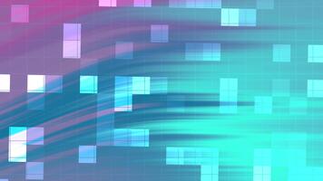 abstracts snurra blinka fyrkant, abstrakt strömmande bakgrund med fyrkant element i vibrerande färger och rutnät täcka över, stock kungligheter. video