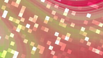 abstracts volteggiare batter quadrato, astratto fluente sfondo con colorato mosaico piastrelle e griglia modello per moderno disegno, reali gratuito scorta. video