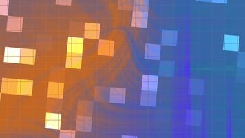 Abstracts Twirl Blink Square, Abstract digital animation of colorful squares shifting with fluid motion background, Stock royalty. video