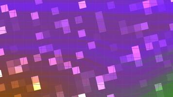 resumos rodopio piscar quadrado, abstrato animado fundo com uma colorida mosaico padronizar e rede sobreposição, looping perfeitamente, realeza livre estoque. video