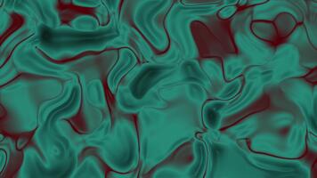 Abstracts Plastik, abstrakt Flüssigkeit Bewegung Hintergrund mit blaugrün und rot Farben Erstellen ein faszinierend visuell Wirkung, Lager Königtum. video