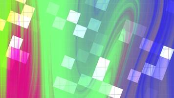 Abstracts Twirl Blink Square, Abstract colorful background with squares and grid lines creating a dynamic motion visual, Stock royalty free . video