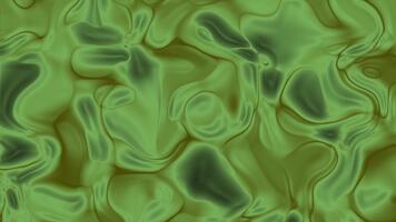 samenvattingen plastic, abstract groen vloeistof oppervlakte in beweging met golven en reflecties in een naadloos lus, voorraad royalty. video
