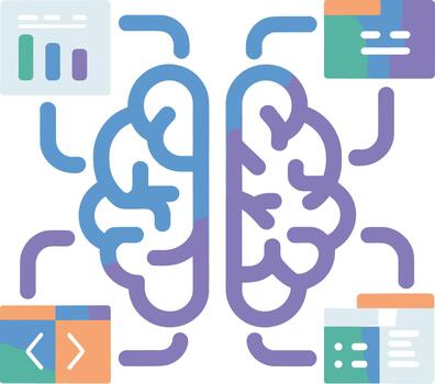 moderno limpiar cerebro concepto máquina aprendizaje datos Procesando vector