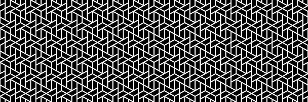 seamless black and white geometric design for pattern and background vector