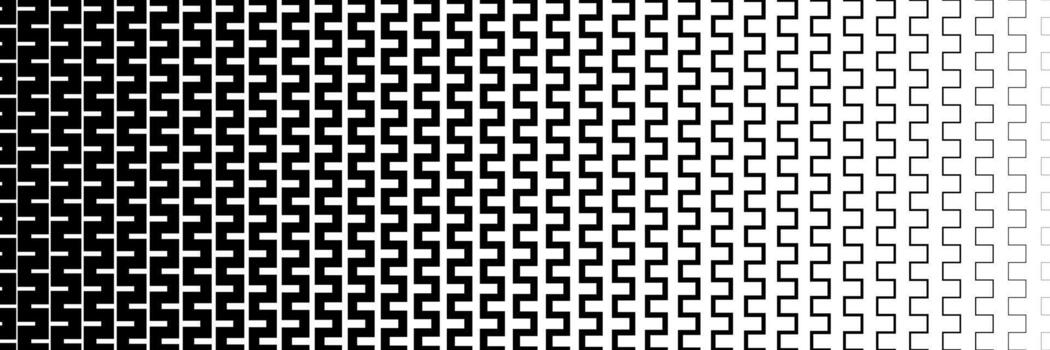 halftone of black square lines design for pattern and background. vector