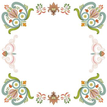 square shape frame border vector