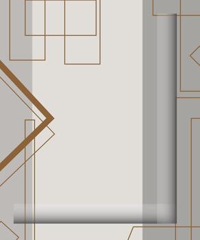 Modern Geometric Abstract Frame with Layered Shadows vector