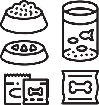 Fast food icon set with food and drink symbols for web and design collection vector
