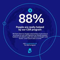 Blue Company CSR Report LinkedIn Post template