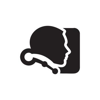 Advanced Smooth Digital Technology Inspired Abstract Logo Pattern vector