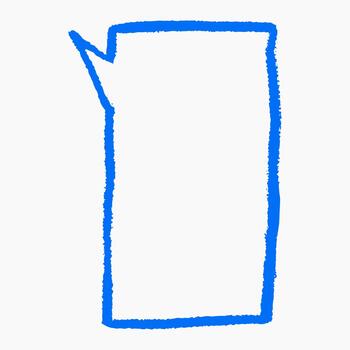 Hand drawn crayon speech bubble with sketch lines and soft grainy details. Naive and playful strokes, text box chalkboard for writing. vector