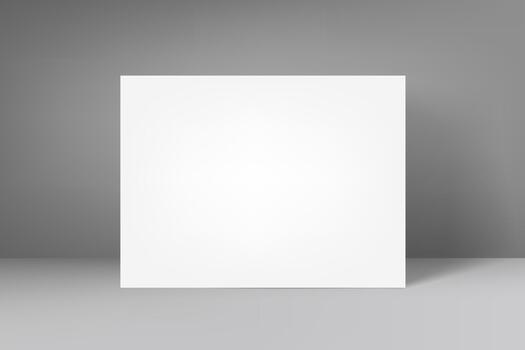Horizontal blank frame with shaow. 3d mockup vector
