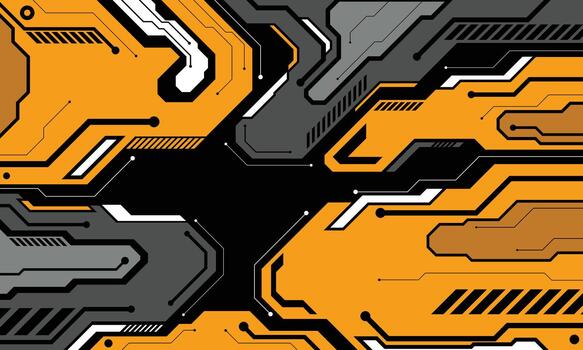 Abstract Futuristic Circuit Board Tech Background vector