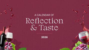 Divine Damson Red Wine Philosophy Calendar Template