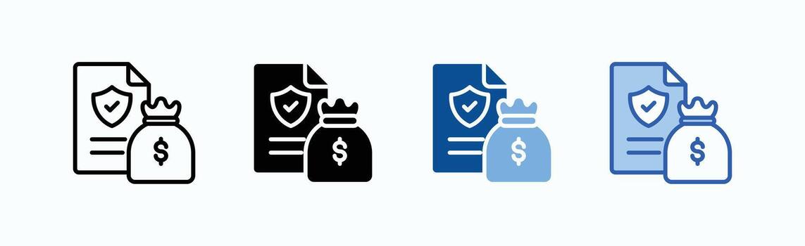 Claim icon sheet multiple style vector