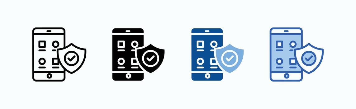 App icon sheet multiple style vector