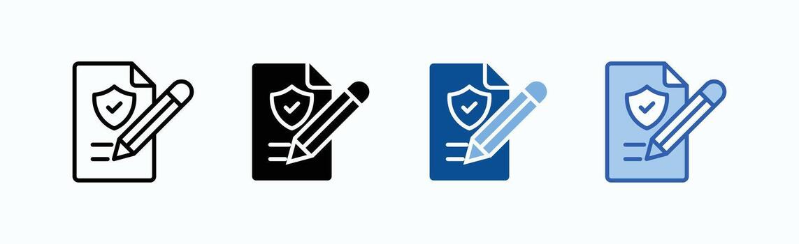 Agreement icon sheet multiple style vector