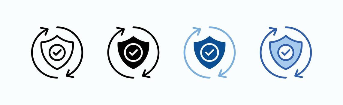 Coverage icon sheet multiple style vector